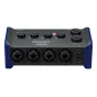 Zoom AMS-44 garso sąsaja su 4 XLR/TRS kombinuotais įėjimais, priekinė vaizdo nuotrauka, idealus muzikos įrašymui ir transliacijai su atskirais signalo reguliavimo ratukais