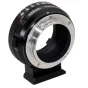 Metabones Contarex į Fujifilm X prijungimo adapteris juodo matinio apdailos su sukamu diafragmos žiedu, preciziškai apdirbta metaline konstrukcija ir nuimama Arca-Swiss suderinama fotostatyvo pėdute.