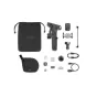 DJI Osmo Mobile 8P Creator Combo pilnas komplektas su stabilizatoriumi, daugiufunkciniu moduliu 2, nuotoliniu Osmo FrameTap ekranu, magnetiniu telefono laikikliu, DJI Mic Mini 2 mikrofonu ir priedais, kabeliais, valymo šepetėliu
