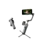 DJI Osmo Mobile 8P komplektas su įmontuotu telefonu, demonstruojantis pažangias sekimo funkcijas su multifunkciniu moduliu ir išsikišamu statyvu