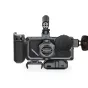 Tilta Khronos Galaxy S26 Ultra Ultimate Kit viršūninis vaizdas su moduliniu korpusu, vidaus baterijos rankena, šaldymo moduliu ir magnetiniu 58 mm ND filtrų laikikliu Space Gray spalvos.