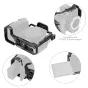 SmallRig kameros kėdė Nikon Z50 II su FTZ adapteriu - detalus aliuminio lydinio kėdės vaizdas su silikono pagalvėlėmis, priedų tvirtinimo taškais ir greitai atlenkiama Arca-Swiss plokšte