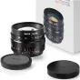 Meike 50mm f/0.95 E prijungos objektyvas su ultra greitu diafragma f/0.95, rankiniu fokusu ir aukštos kokybės bokeh Sony APS-C kameroms – pilnas komplektas su objektyvu, objektyvo dangteliu, skydeliu ir originalia pakuote