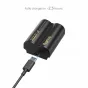 SmallRig USB-C įkrovimo baterija FUJIFILM NP-W235 su greitu 2,5 valandos įkrovimu, prijungta per USB-C kabelį