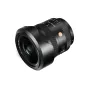 DZO Optics Thypoch AF Voyager 24-50mm f/2.8 pilnakadrė objektyvas Sony E prijungimui su artimu šoniniu vaizdu, akcentuojančiu priekinius elementus, vėjo apsaugą ir zoomo bei diafragmos žymes.