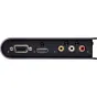 Rolando VC-1-SC vaizdo konvertoriaus užpakalinė dalis su SDI, HDMI, kompozitiniu vaizdo ir RCA garso įvestimis profesionaliam vaizdo signalų konvertavimui
