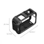SmallRig aliuminio kameros karkasas su matmenimis 82.8x60.1x32.7 mm, skirtas DJI Osmo Action 6, su keliais tvirtinimo taškais filtrams ir papildomiems priedams