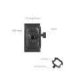 SmallRig kuprinės diržo tvirtinimas DJI Osmo Pocket 4/3 su dvigubu tvirtinimu, rutulio galva ir šaltosios pėdos prijungimu, puikiai tinka lauko naudojimui.