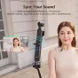 SmallRig USB-C baterija DJI Osmo Pocket 3/4 su prijungtu belaidžiu mikrofono imtuvu, užtikrinančiu sinchronizuotą garsą be trukdžių vaizdo įrašymui