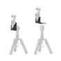 SmallRig daugiapravė kameros kapslė DJI Osmo Pocket 4 su magnetine baze ir statyvu tvirtinimu, demonstruojanti du šaltus tvirtinimo taškus ir Arca tipo plokštę universalioms mobilioms filmavimo konfigūracijoms