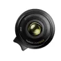 DZO Thypoch Ksana 35mm f/2 ASPH Leica M objektyvas su Epoch Coating M4 danga, juoda dažų apdaila, viršuje matomas priekis su auksiniu elementu ir pusmėnulio formos fokuso žymė