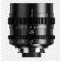 Thypoch Simera-C 16mm T1.9 ultraplotis kinematografijos objektyvas su M prijungimu, priekis rodantis diafragmos ir fokuso žiedų detales