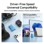 Ulanzi DC01 nešiojamas 2-i-1 atminties kortelių dėžutė ir skaitytuvas su 8 kortelių talpa, greitas USB 3.2 perdavimas, kompaktiškas dizainas fotografams ir vaizdo kūrėjams