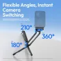Ulanzi MA70 magnetinis statyvas su 360° sukimu ir 210° pasvirimu DJI Action 3/4/5 kameroms – lankstūs montavimo kampai vlogams ir nuotykių filmavimui