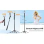 Ulanzi MA07 Bluetooth selfie lazdelė su išsitempiamu statyvu, rodanti gimbal, selfie lazdelės ir statyvo režimus įvairioms telefonų ir GoPro kameroms