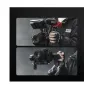 Falcam F22 F38 F50 greitai išimamoji kameros rėmelė juoda Sony a7M5/A7R5/A7M4 modeliams su Rode mikrofonu, rodanti modulinius montavimo taškus ir profesionalią įrangos konfigūraciją