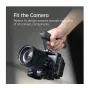Falcam F22 & F38 & F50 greito atlaisvinimo kameros kėdė V3 modelis Sony FX3/FX30 kamerai su moduliariu rankena, demonstruojanti tvirtą aliuminio konstrukciją ir lengvą prieigą prie kamerų valdymo