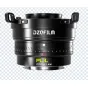 DZO Optics DZOFILM Marlin 1.4x Expander (PL-L) objektyvų didintuvas su 1.4x didinimu kinematografijos objektyvams, juoda metalinė konstrukcija, rievėtas fokusavimo žiedas, raudonas lygiavimo taškas ir tvirti rankenėlės.