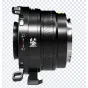 DZOFILM Marlin 1.4x Expander adapteris Canon RF objektyvams su tvirtu metaline konstrukcija, fokuso žiedu ir mažu svirtimi, šono pusės vaizdas