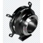 DZOFILM Octopus Adapter II (PL-E) juodos spalvos, su tvirta metaline konstrukcija, reguliavimo mygtukais ir saugiu užrakinimo mechanizmu, skirtas PL-mount kinokamerų objektyvų prijungimui prie Sony E-mount kamerų.