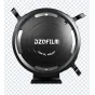 DZOFILM Octopus Adapter II (PL-RF) priekis Canon RF tvirtinim su preciziška metaline konstrukcija ir ventiliacijos angomis