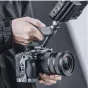 Falcam F22 greito atleidimo pagrindinė plokštelė naudojama su DSLR kamera ir išorine šviesos panele greitam montavimo keitimui