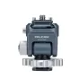 Falcam F22 greito atleidimo pan-tilt galva su šaltojo batų adapteriu ir gumine plokšte, skirta sklandžiam 360° sukimui ir 180° pakreipimui kamerų stabilizavimui