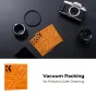 K&F Concept 9-i vieneto fotoobjektyvo priežiūros komplektas su vakuuminiu mikrošerkšninių audinių pakavimu, praradimo užkardomis ir 67mm spustelėjimo tipo objektyvų dangteliais 37mm objektyvams, pateiktas su Fujifilm kamera ir v