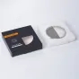 K&F Concept 77mm Nano-X CPL+ND2-ND32 kintamasis filtras su vandeniui atspariu ir įbrėžimams atsparia žalia danga, rodomas pakuotėje ir atviroje dėžutėje su reguliuojamomis ND žymėmis.