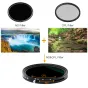 K&F Concept 77mm Nano-X CPL+keičiamasis ND2-ND32 filtrų kombinacija su vandensatsparniu, priešdraskiniu žaliu danga, be juodo kryžiaus žymės