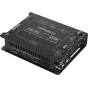 Rolando VC-1SC-4K 12G-SDI į HDMI vaizdo konvertorius ir skaleriai, rodantis užpakalinę pusę su HDMI ir SDI jungtimis, XLR garso jungtimis ir valdymo rankenėlėmis