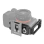 SmallRig L-Bracket su Sony Alpha 7R IV ir A9 II su apsukimo fiksavimu ir Arca suderinamu pagrindu, pritvirtintas prie kameros korpuso
