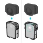SmallRig aliuminio dėžė DJI Osmo 360 kamerai su sulankstoma objektyvo apsauga ir silikono dangteliu, viršutinė ir priekinė pusė