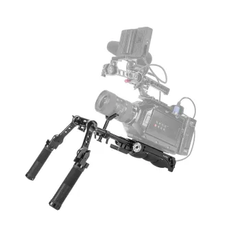 SmallRig profesionalios universalios peties pagalvės rinkinys KGW102 su dviguba rankena, 15mm aliuminio strypu ir objektyvo laikikliu didelėms kameroms