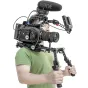 Profesinis SmallRig KGW102 universalus petiesės komplektas su kinokamera ir Rode mikrofonu, skirtas didelio formato filmavimui