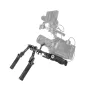 SmallRig profesionalus universalus peties padėklas KGW102 su dviguba rankena, 15mm aliuminio strypu ir objektyvo palaikymu dideliems kinokameroms