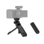 SmallRig SR-RG1 bežiedinė šaudymo rankena su Sony kamera, išsikišama konstrukcija ir Bluetooth nuotolinio valdymo pultas vlogams ir fotografijai