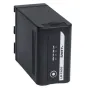 SWIT LB-CA50 73Wh baterija, suderinama su Canon BP-A, su D-Tap išvestimi, priekinis vaizdas su LED energijos indikatoriumi ir tvirtinimo klipu