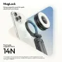Ulanzi MA88 MagLock telefonų laikiklis su stipriu 14N magnetiniu tvirtinimu, skirtas greitai tvirtinti telefoną ir naudoti įvairius šaudymo kampų režimus su MagSafe suderinamumu.