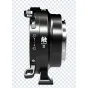 DZOFILM Octopus Adapter II PL-L objektyvų adaptorius Leica L-mount kameroms, juodo metalo šoninis vaizdas, akcentuojantis šimų reguliavimo sistemą ir patikimą užrakinimo mechanizmą.