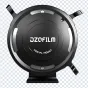 DZOFILM Octopus Adapter II PL objektyvų adapteris, juodo metalo konstrukcija, viršūninis vaizdas su išgraviruotu logotipu ir tekstu 'FOR PL MOUNT'.