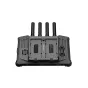 Accsoon CineView M7H Pro bežinio monitoriaus galinis vaizdas su keturiomis išorinėmis antenomis 2.4 GHz ir 5 GHz perdavimui, HDMI ir maitinimo jungtimis, tvirtu aliuminio korpusu ir FCC sertifikato lipduku.