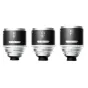 Blazar MANTIS 1.33X pilnakadrinių anamorfinių 25mm/50mm/75mm objektivų komplektas su PL prijungimu, pasižymintis kinematografiniu 1.33X spaudimu ir gintarinėmis flaromis