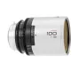 BLAZAR Remus 100mm T2.8 1.5X anamorfinis objektyvas su PL prijungimu, sidabriniu korpusu, juodais fokusavimo ir diafragmos žiedais bei 77mm filtro sriegiais kino efektams.