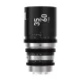 Blazar Sentinel 35-60mm T2.2-T2.8 pilno kadro anamorfinis zoom objektyvas Sony E-mount kameroms, su priekiniu ir galiniu vaizdu, 77 mm filtrų sriegis ir 1.33x anamorfiniu suspaudimu