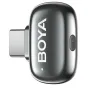 Boya bevielio mikrofonėlio mini 2-01 krovimo dėžė su USB-C prievadu ir LED indikatoriumi ilgesniam baterijos veikimui