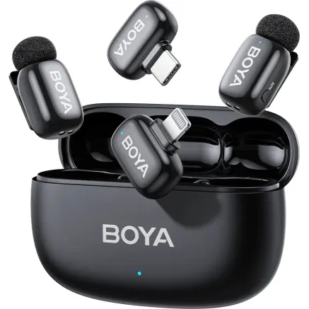 Boya wireless microphone mini 2-01 Lightning/USB-C, matte black