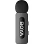 Boya BY-V30 USB-C bevilnio laivelio mikrofonas siųstuvas su įmontuotu putų vėjo apsaugos gaubtu ir USB-C jungtimi