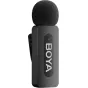 Boya BY-V30 USB-C bežiedinis lavalier mikrofonas su viskryptimi kapsule ir kompaktišku dizainu