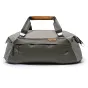 Peak Design Travel Duffel 35L olivinės spalvos kelioninė kuprinė su paminkštintu viršutiniu rankenu ir daugybe išorinių kišenų